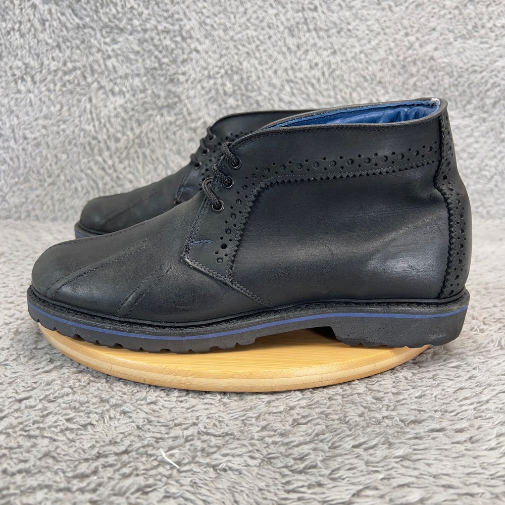 Allen Edmonds Logan Chukka Boots Mens 10 D Black Leather 6334 Vibram Gumlite